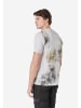 KOROSHI Crew cotton all over t-shirt in weiß