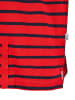 Wind Sportswear Langarm Polo gestreift in rot-navy