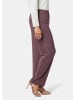 GOLDNER Kurzgröße:  Bequeme Slinky-Hose mit Schlupfbund in pflaumenviolett