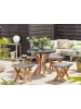 Beliani 5-tlg Gartentisch Set OLBIA in Grau/Braun