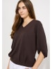 More & More Modalmix-Sweatshirt in espresso brown