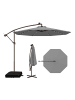 COSTWAY 300cm Ampelschirm mit LED & Sandsäcke in Anthrazit