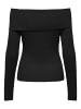 ONLY Weicher Strickpullover Schulterfrei Bequem Warm in Schwarz