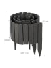 relaxdays Beeteinfassung in Anthrazit – (B)200 x (H)20 cm