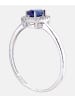 Diamant L'éternel Cluster-Ring aus 375 Weißgold mit Diamant mit Saphir