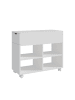 relaxdays Rollcontainer in Weiß - (B)70 x (H)61 x (T)30 cm