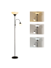 HOMCOM Stehlampe-43,5L x 26,5B x 169H cm-Rustikal-Braun