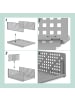 relaxdays 3 x Schrank Organizer in Grau - (B)33,5 x (H)24,5 x (T)43,5 cm