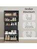 VASAGLE Badezimmerschrank in Schwarz - (B)60 x (H)170 x (T)30 cm