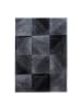 KADIMA DESIGN Teppich Kurzflor Waschbar Karo INN Strapazierfähig OEKO-TEX in Schwarz