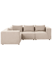 Beliani 4-tlg Ecksofa AXEBO in Beige rechtsseitig
