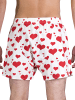 Sugar Pine Boxer Webboxershorts weit Motive Print in Herzen weiß