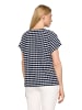 Betty Barclay Casual-Shirt mit Tunnelzug in Dunkelblau/Weiß