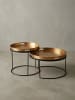 KADIMA DESIGN Couchtisch | 2er Set, Gold/Schwarz, Tablett, Rund in Gold