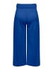 JACQUELINE de YONG Hose Wide Fit Ankle Pants Flare Culotte Cropped Pants in Blau