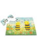 Mr. & Mrs. Panda Puzzle Biene Verliebt Design mit Spruch in Weiß