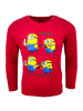 Minions Langarmshirt Minions Bob & Stuart in Dunkelrot