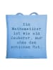 Mr. & Mrs. Panda Henkeltasche Spruch Mathematiker Magie mit Spruch in Sky Blue