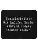Mr. & Mrs. Panda Mouse Pad Spruch Sozialarbeiterin Einheite knüpfen... in Schwarz
