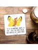 Mr. & Mrs. Panda Bierdeckel Schmetterling Zitronenfalter mit Spruch in Weiß