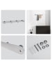 Intirilife Garderobenleiste - Kleiderhaken Garderobe in Silber - Modell A (4 Haken)