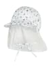 Sterntaler Schirmmütze mit Nackenschutz Boote in weiß