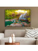 OnlyWow Leinwand Bilder Sonniger Wasserfall
