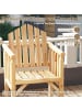 COSTWAY Gartenstuhl Holz in Hellbraun