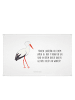 Mr. & Mrs. Panda Gästehandtücher Storch mit Spruch in Weiß