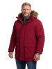 Men Plus Parka in burgunderrot