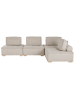 Beliani 4-tlg Modulsofa TIBRO in Beige/Heller Holzfarbton