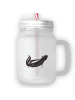 Mr. & Mrs. Panda Eiskaffee Glas Stinktier Yoga ohne Spruch in Transparent