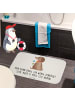 Mr. & Mrs. Panda Teppich für Bad Hund Blume mit Spruch in Weiß