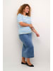 KAFFE curve Strickpullover KCmalia Regular fit in Vista Blue/Turtledove Stripe