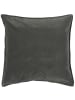 IB Laursen Kissenbezug Velour quadratisch in thunder grey