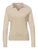 Street One Strickpullover mit Polokragen in Cotton Beige Mel.