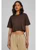 Urban Classics Cropped T-Shirts in brown