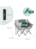 relaxdays Camping Bank in Grau