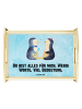 Mr. & Mrs. Panda Frühstückstablett Pinguin Pärchen mit Spruch in Eisblau