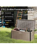 COSTWAY Gartenbox 378L HDPE in Braun