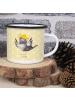 Mr. & Mrs. Panda Emaille Tasse Rabe Sombrero ohne Spruch in Gelb Pastell