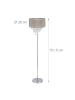 relaxdays Stehlampe  in Grau/Silber - (H)151,5 x Ø 38 cm