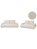 Beliani 2-tlg Sitzgruppe NACKA in Beige