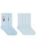 von Jungfeld Tennissocken Set mit Weihnachtsmotiven in Baby Blue & Rudolph