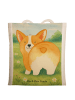 Mr. & Mrs. Panda Baumwollbeutel Corgi Po Design ohne Spruch in Weiß