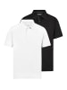 Redmond Poloshirt Basic in Schwarz / weiß