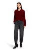 BETTY & CO Strickpullover mit Kragen in Fall Burgundy