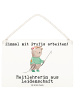 Mr. & Mrs. Panda Deko Schild Reitlehrerin Leidenschaft mit Spruch in Weiß