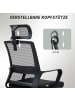 HOMCOM Bürostuhl in Schwarz 64L x 60B x 112H cm