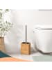 relaxdays WC Bürste in Natur/ Silber - (B)9,5 x (H)37 x (T)9,5 cm